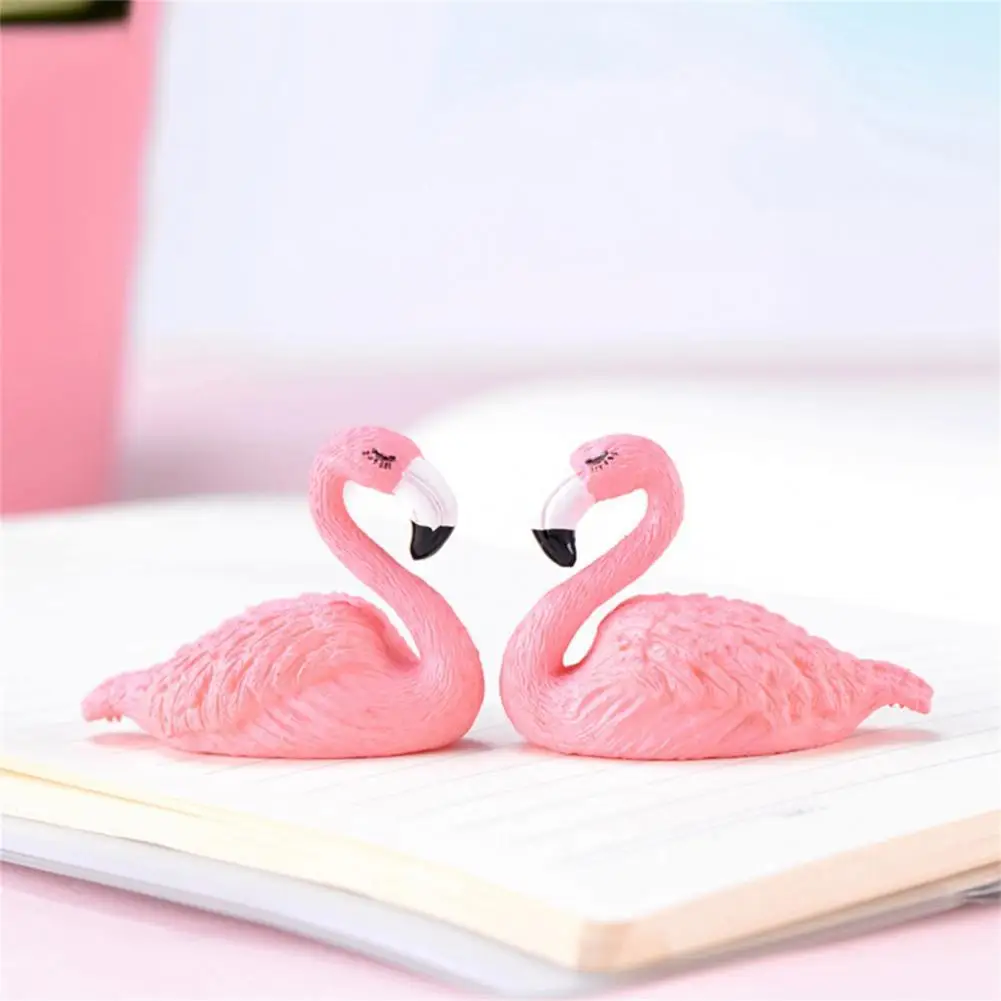 

Long Lasting Mini Flamingos Flamingo Shape Size Garden Ornament Micro Landscape Decoration