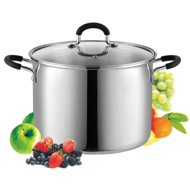 

8 Quart Stainless Steel Stockpot Saucepot with Lid