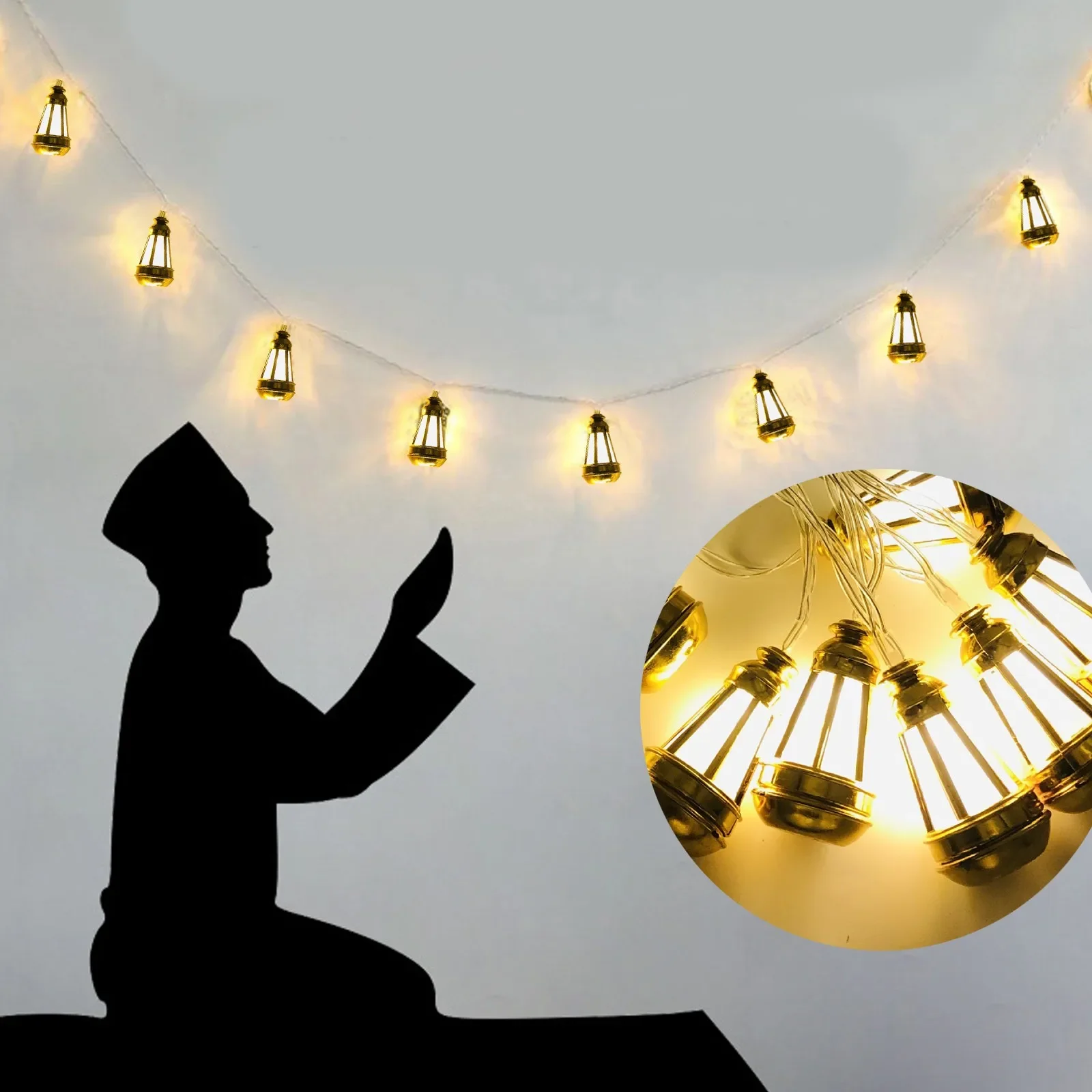 Рамадан светодиодные гирлянды украшения дома ИД Мубарак подарок ремесленные