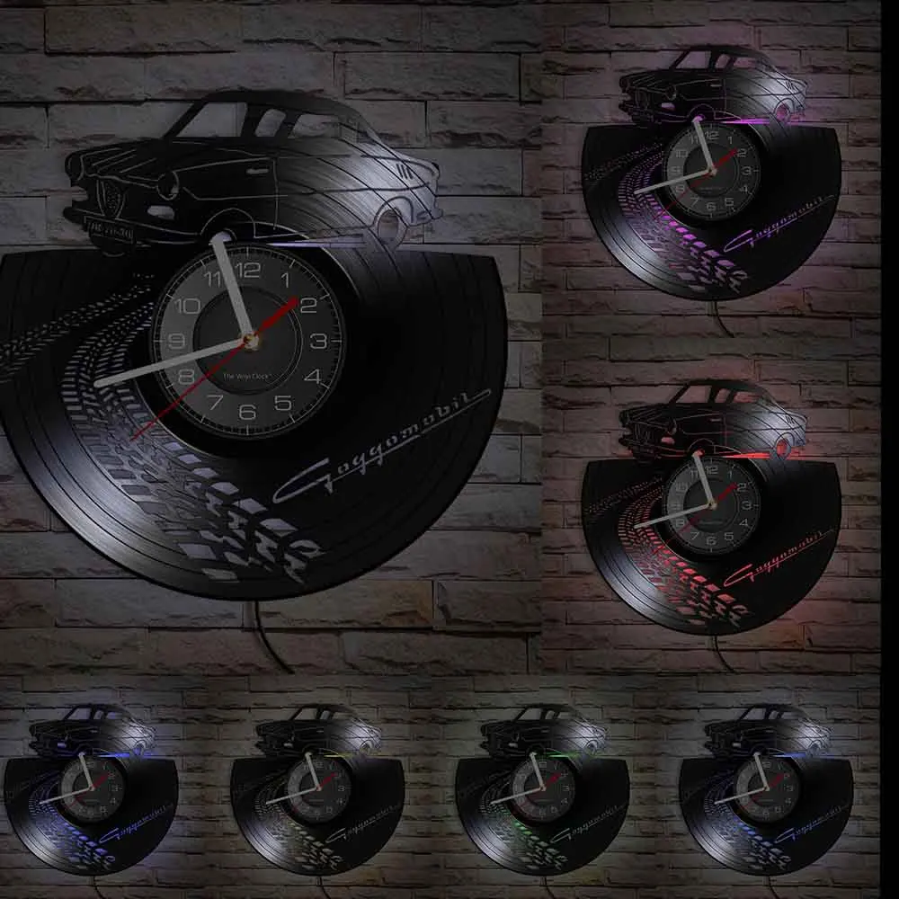 Винтажные винтажные настенные часы в стиле ретро с дорожной маркой бесшумные