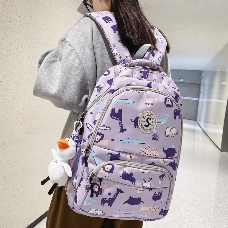 

Printing Woman Backpack 2023 New Fashion Schoolbag For Teenage Girls Boys High Quality School BagPack Rucksack Mochila
