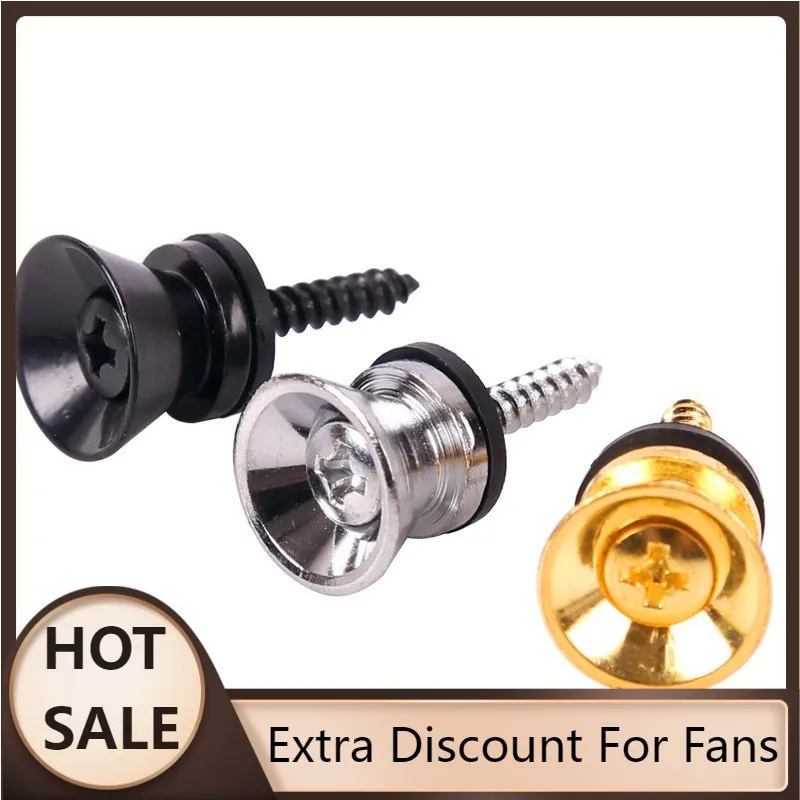 

Hot Sale 2Pcs Hot Guitar Strap Lock Locking Pegs Pin Metal End Strap Button Classical Bass Guitar Ukulele Guitar Accessories