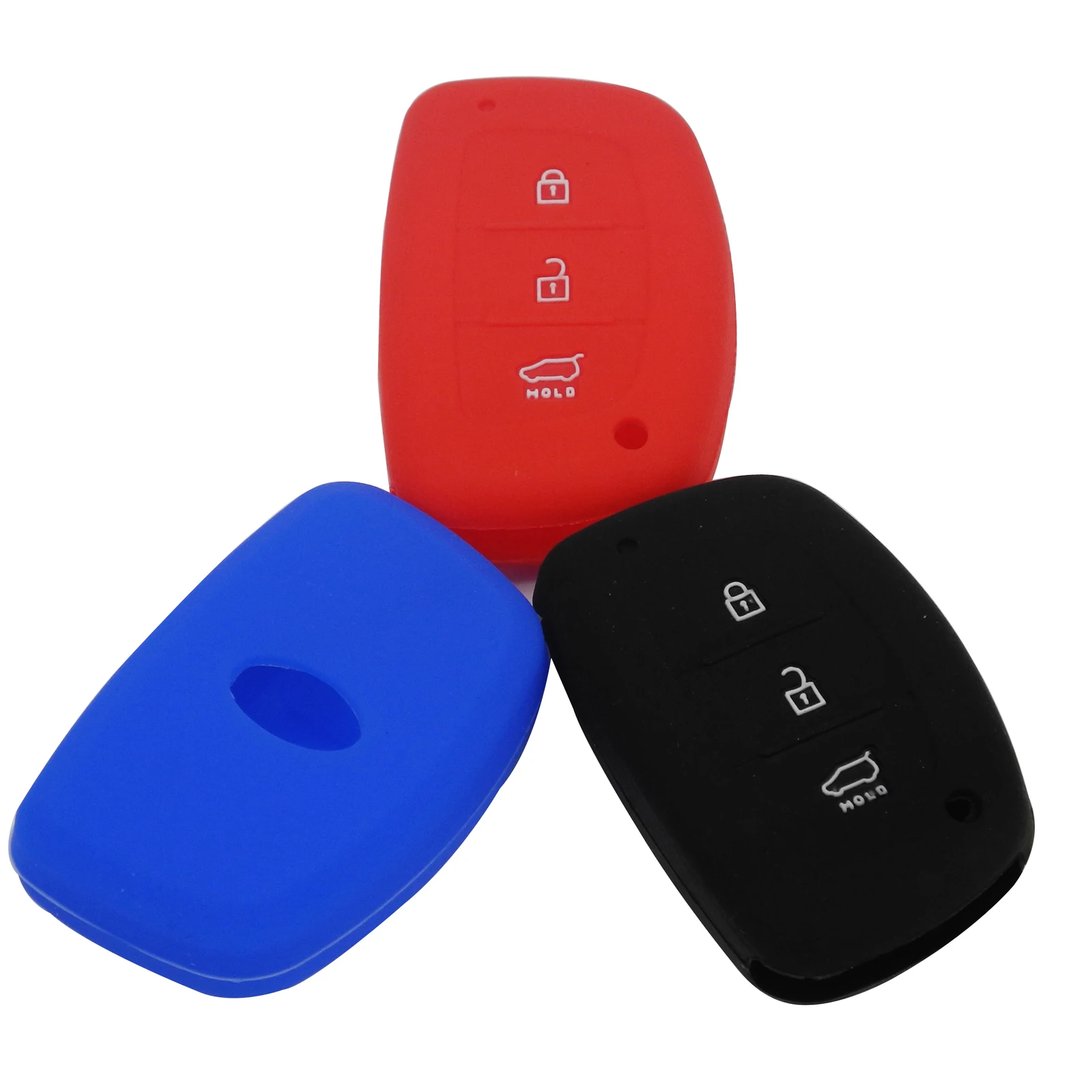 

Jingyuqin 10 шт. 3 btn силиконовый чехол для Hyundai Tucson Ix35 Solaris I25 I30 Mistra Accent Замена защита