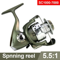 fishing reel 8bb 5 51 gear ratio plastic reel foldable handle for saltwater freshwater tackle sc1000 7000
