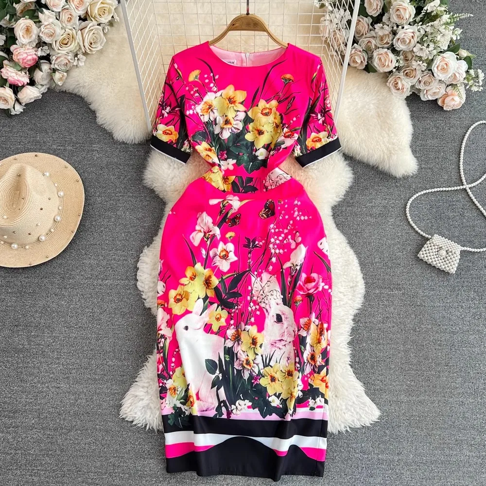 

Summer New Vintage Print Dress 6783