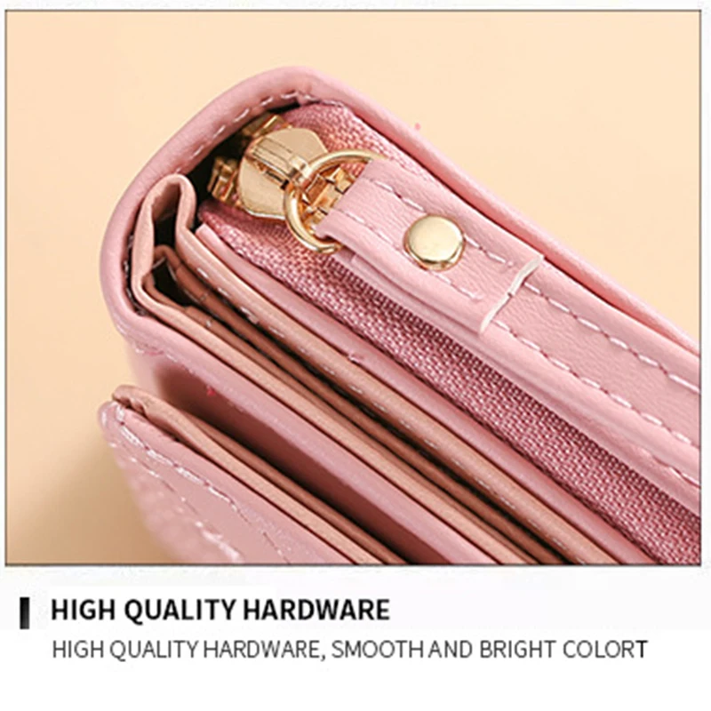 New Wallets for Women Cute Wallet Luxury Designer Lady Wallet Pink Purse Ladies Wallet Small Women Leather Wallet Coin Purses