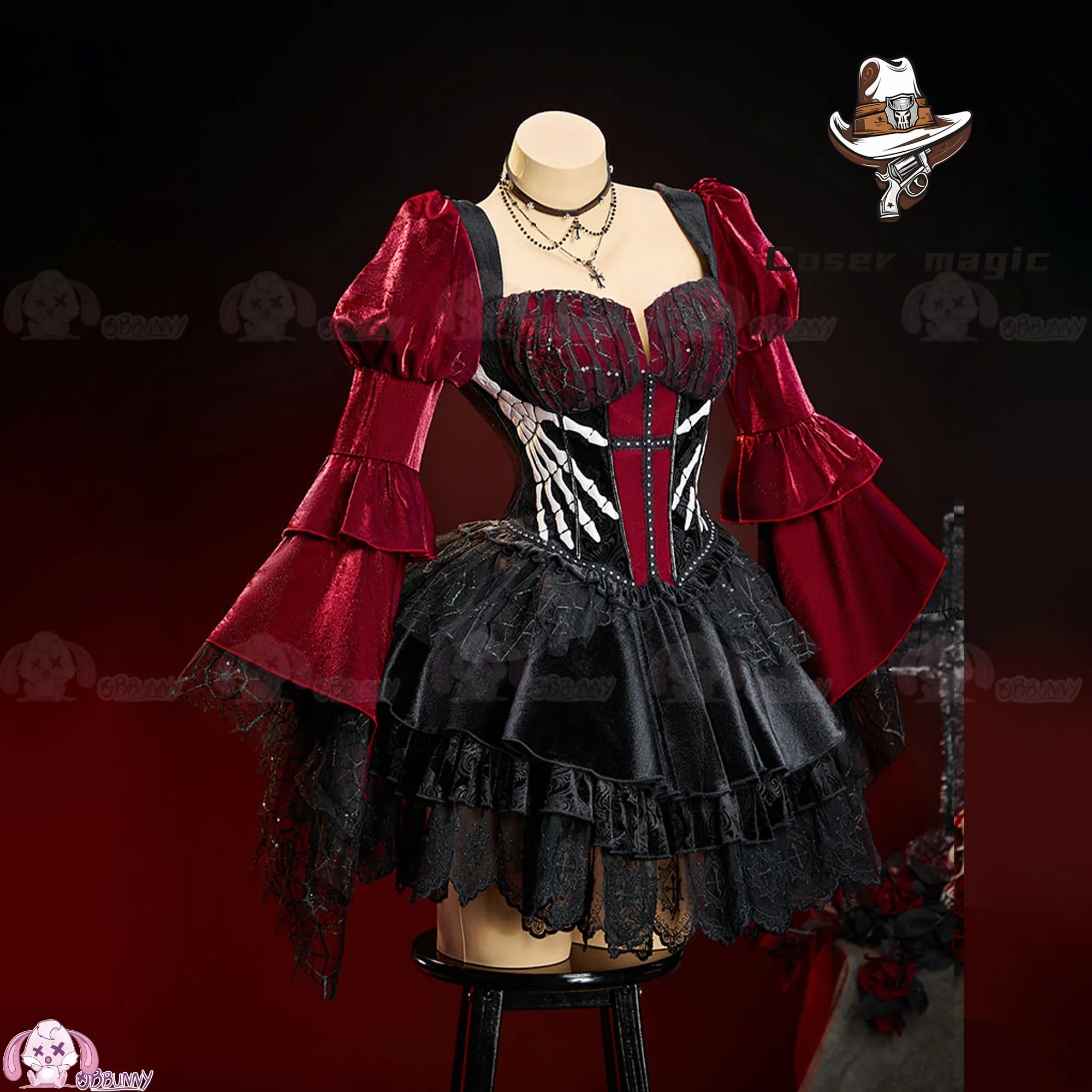 Фото Оригинальное готическое платье в стиле Dark Lolita «Иллюзорная сказка», нарядное бальное платье для девочек, костюм для косплея №3
