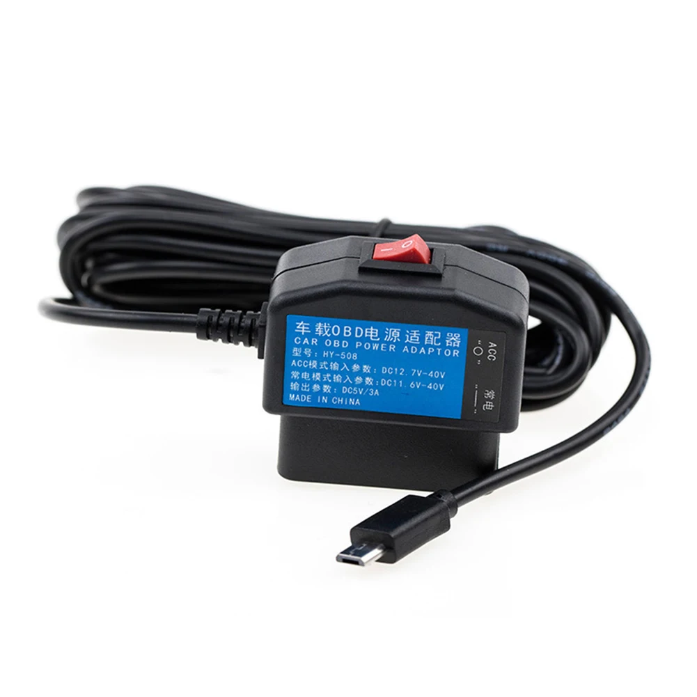

Adapter USB Car Charger 12V To 11.6V 3.5mm Thickness 5V 3A Low Battery Protection Micro ACC Power Supply Apply For Car DVR