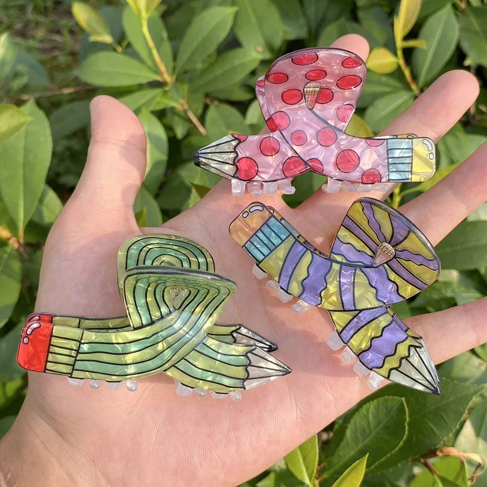 DS новый стиль цветной крест-карандаш с принтом коготь для волос