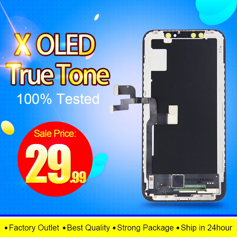 AAA +++ для iPhone X XS MAX XR 11 PRO OLED дисплей с 3D сенсорным дигитайзером в сборе, сменный ЖК-экран для 6 6S 7 8 Plus LCD