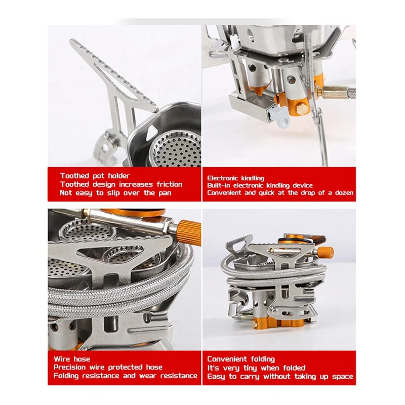 Туристическая газовая горелка для кемпинга 3 головки 5800 Вт