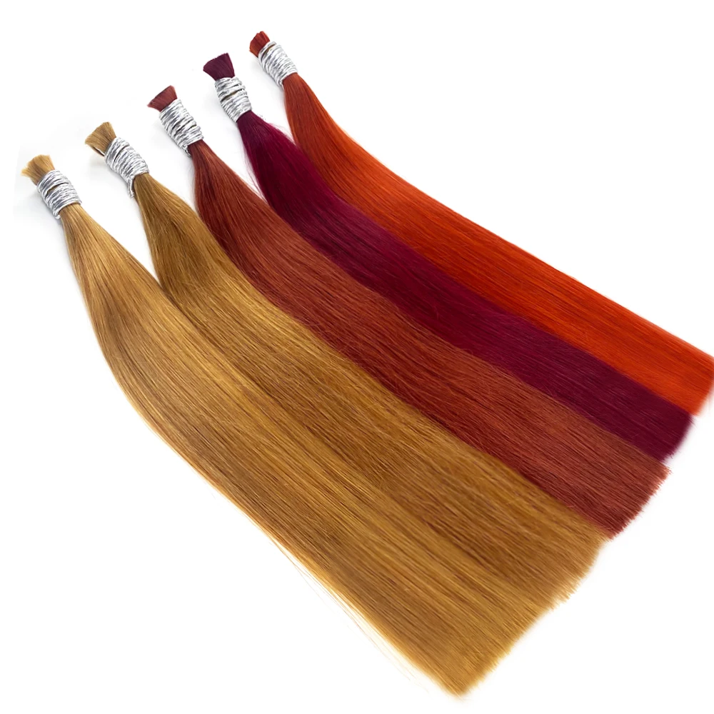 Фото Shinehair, красные прямые пучки человеческих волос, 100% настоящие натуральные волосы для наращивания, без утка, натуральные черные объемные 613, блондинка, бразильская 350 №2