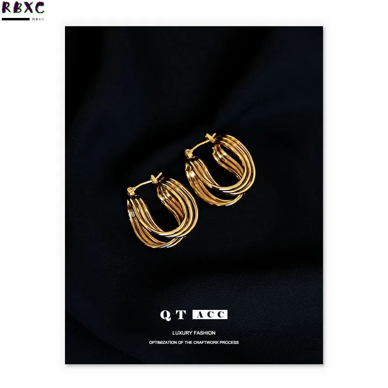 

RBXC Punk Gold Silver Colour Circle Alloy Drop Earrings for Women Vintage Geometric Statement Earrings Bohemian Fashion Jewelry