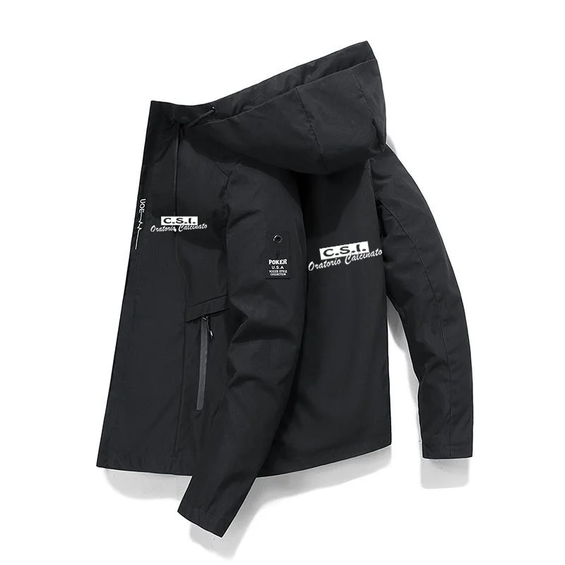 

2023 New Spring And Autumn Brand Men's Windproof Zipper Jacket Casual High Quality Hooded Baseball Jacket Outdoor Sports Jacket