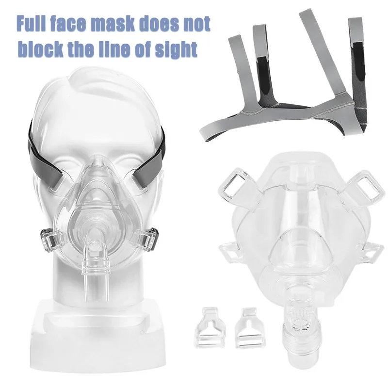 CPAP маска для Auto BPAP Подушка носовая на все лицо из силикона Размер S/M/L с головным