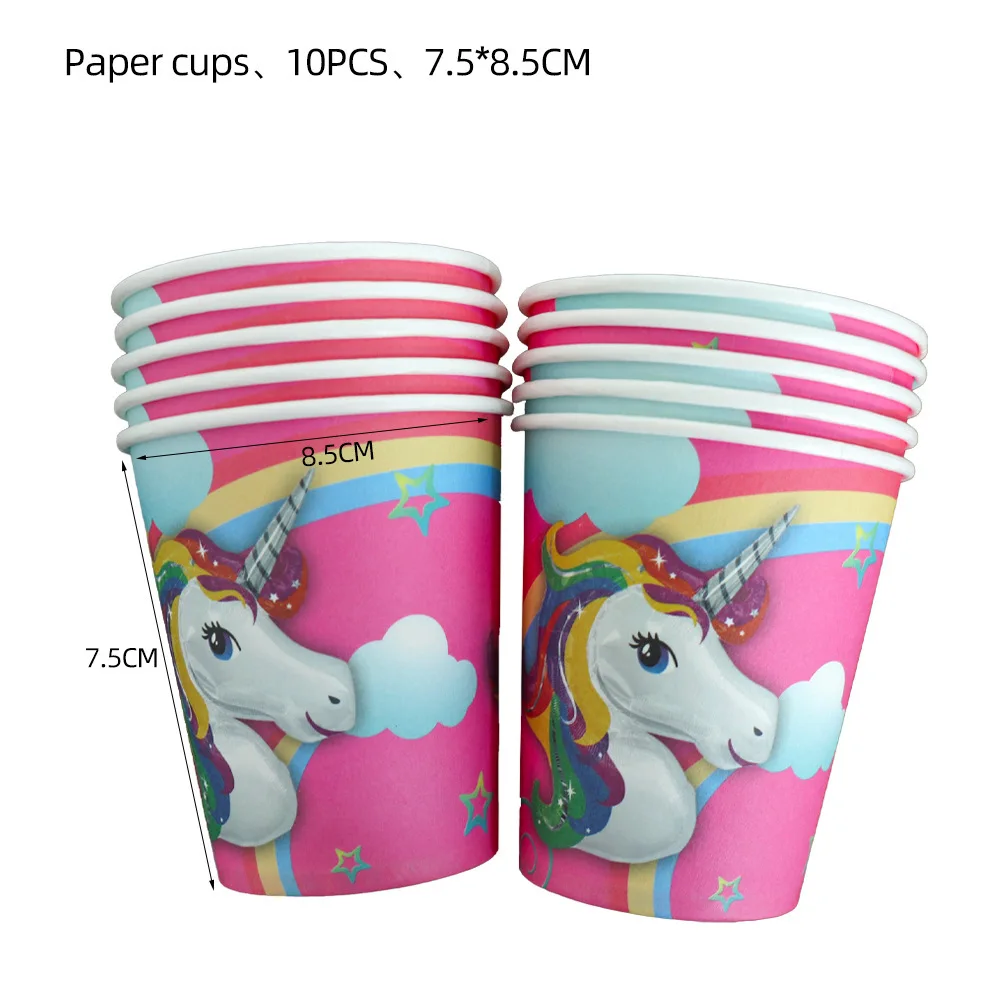 Облако Единорог Лошадь День Рождения Пиньята Тарелка Чашка tablecolth Воздушный шар