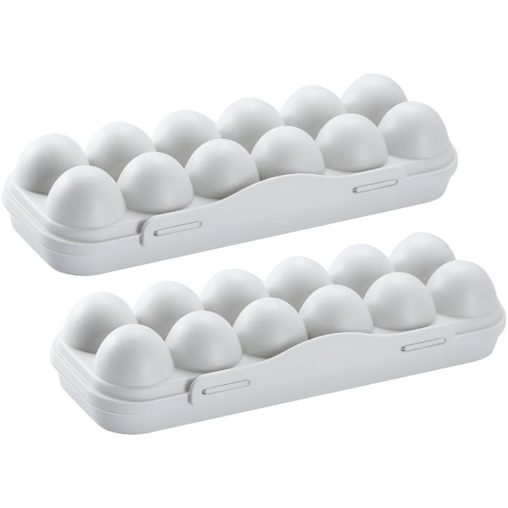 

2Pcs Home Egg Storage Box For Refrigerator Fridge Egg Organizer Egg Fridge Organizer for Storage Protection Kitchen Friends