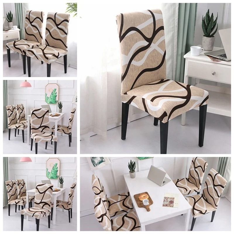 

Chair Covers Set of 4 Stretch Modern Chair Slipcovers for Dining Room Kitchen Wedding Party Washable Chair Protector