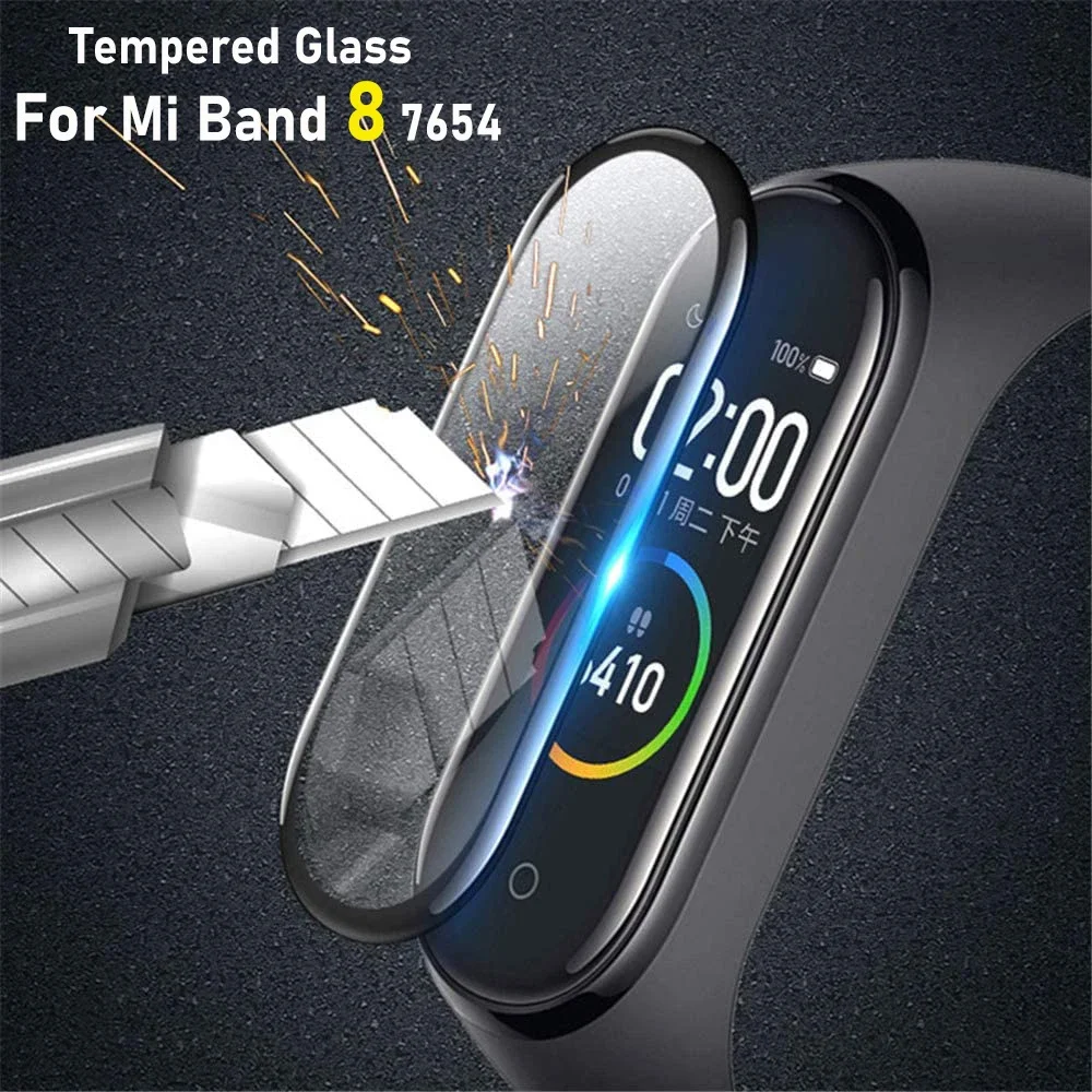 

Glass Film for Mi band 8 7 6 5 4 Strap Screen Protector SmartWatch Accessories Miband5 miband6 for Xiaomi Mi band 4 5 6 7 8 film