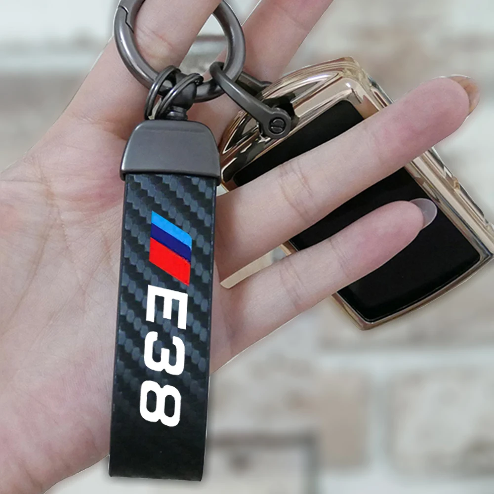 

Автомобильный Брелок-Кольцо из углеродного волокна, металлический брелок для BMW E38, E39, E86, E89, E90, E91, E92, аксессуары для ключей