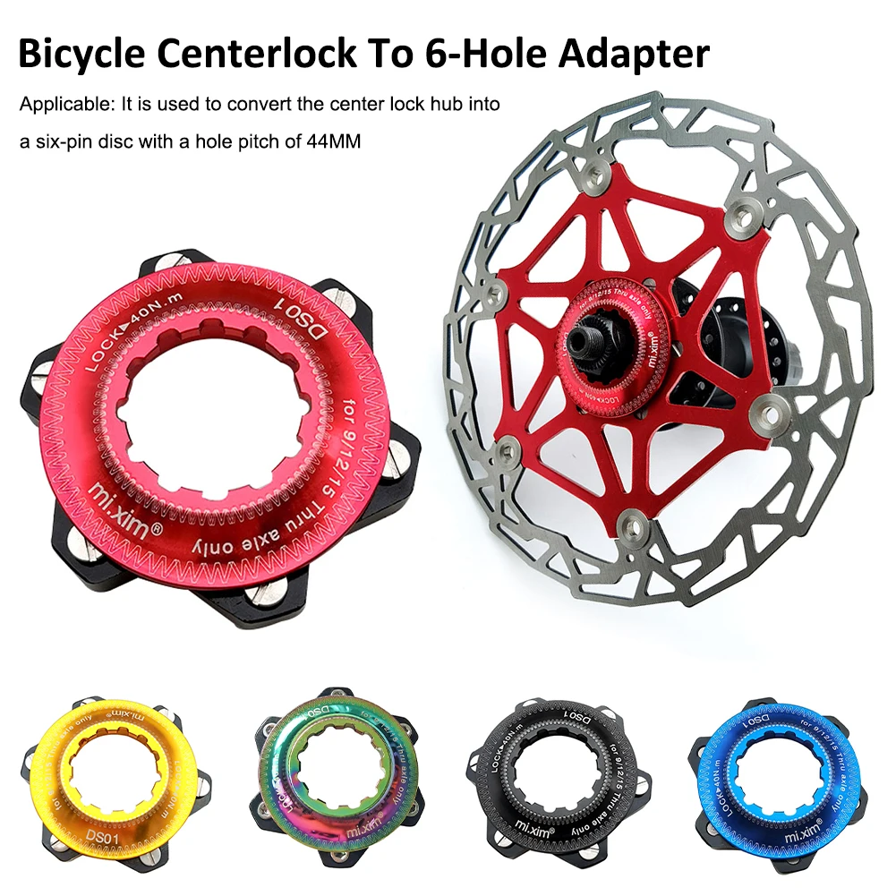 

Bicycle Center Lock to 6-Hole Adapter Bike Hub Centerlock Conversion Tool 6 Bolt Disc Brake Rotor Cycling Accessories