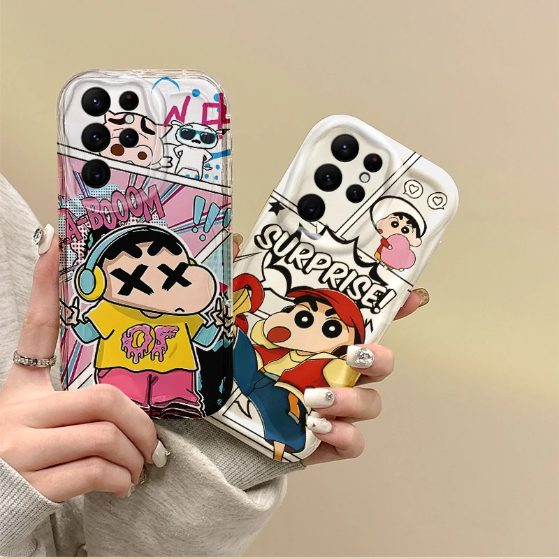 Новый мультяшный чехол C-Crayon Shin-chan для Samsung Galaxy A35 A34 A33 A32 A24 A23 A22 A13 A12 M55 M54 M35 M14 мягкий
