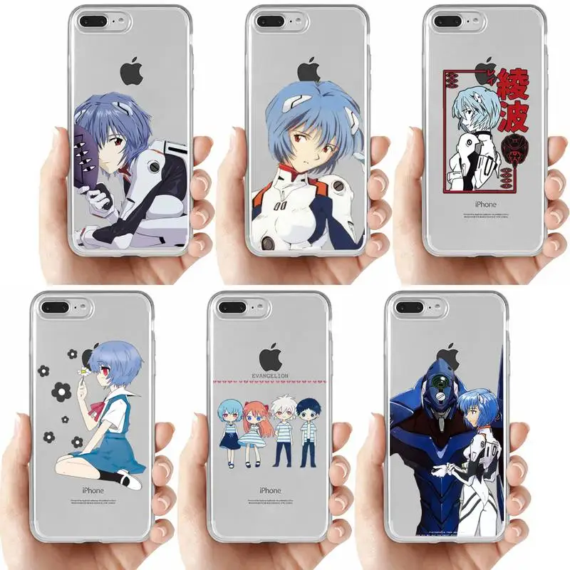 

BANDAI Neon Genesis Evangelion Rei Ayanami Phone Case for iPhone 11 12 13 mini pro XS MAX 8 7 6 6S Plus X 5S SE 2020 XR clear
