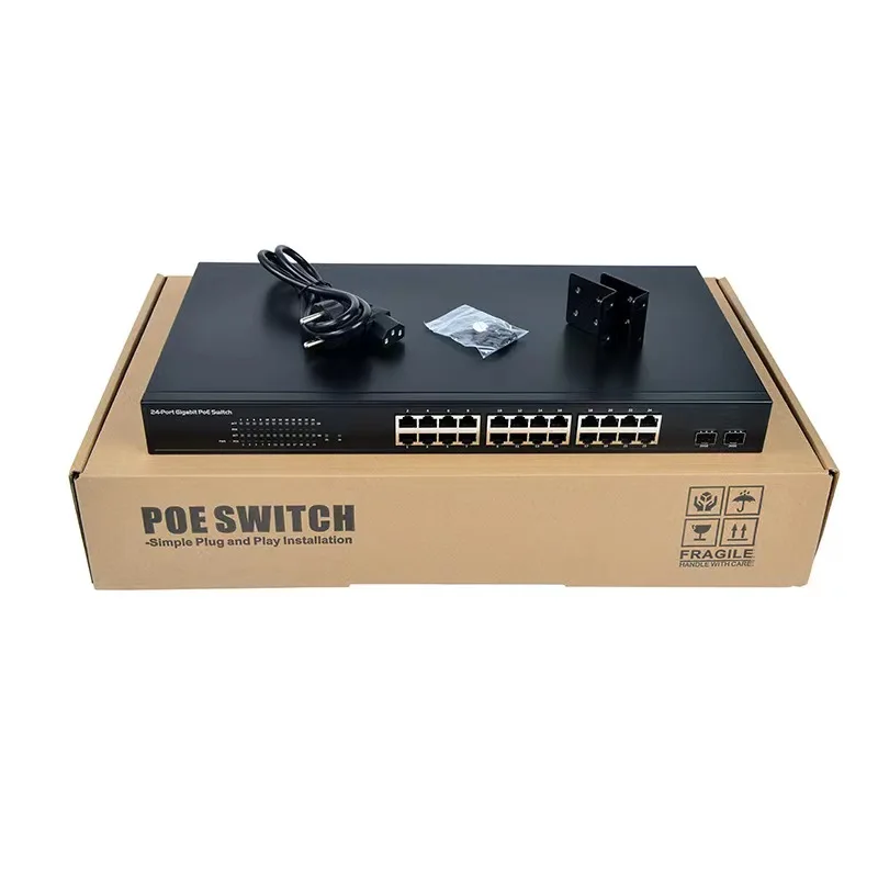 

24-Port Gigabit PoE+ Switch +2 Gigabit SFP PoE switch