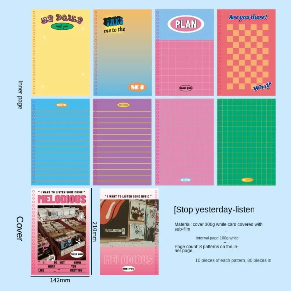 

Loose Leaf A6 Coil Book Pocket Notepad Retro A6 Flip Notebook Side Flip Portable Manual Account Book Kids Student Gifts