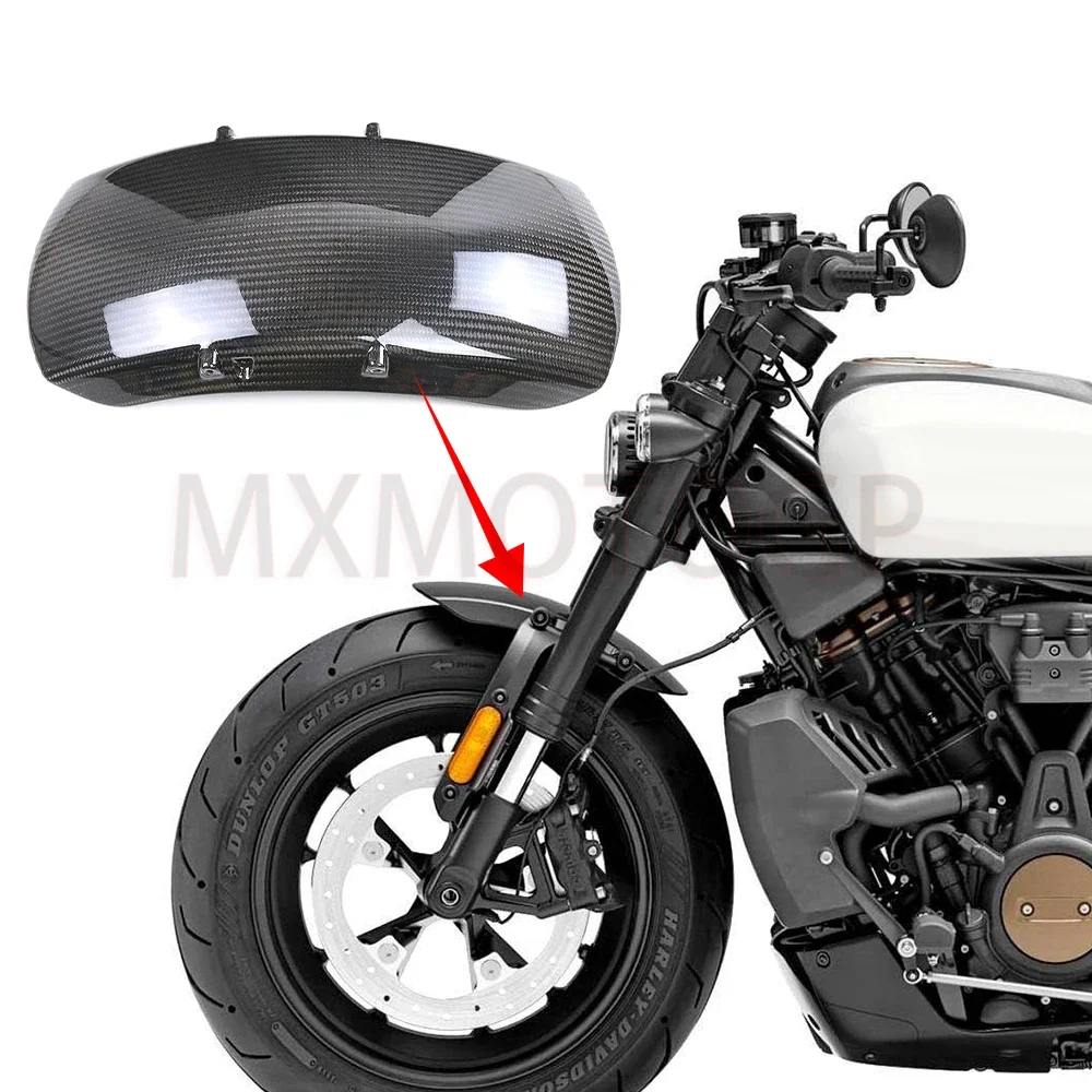 

Для Harley Davidson Sportster S 1250 2021 2022 2023 3K модифицированные обтекатели переднего крыла из углеродного волокна, аксессуары для мотоциклов