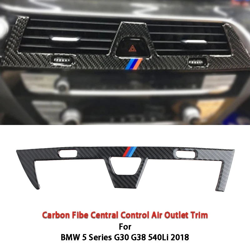 

Центральное управление автомобилем из углеродного волокна, розетка кондиционирования воздуха для BMW M3 M5 5 Series G30 G38 540i 2018