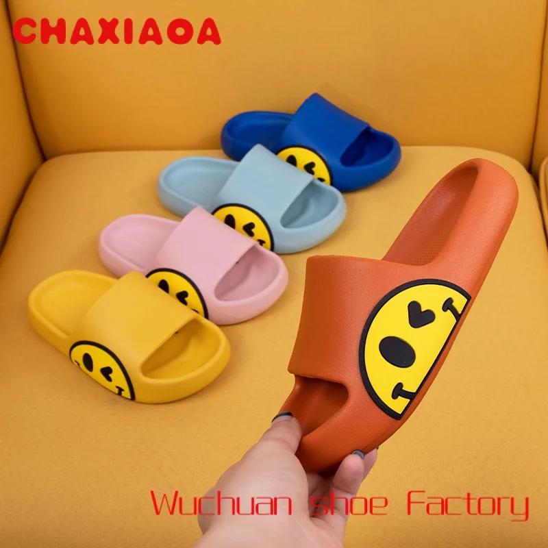 

Custom LOGO Summer 6 Color Slippers Kids Indoor Slippers Boy And Girl Flip Flop Slide Sandals Beach Children Home Shoes