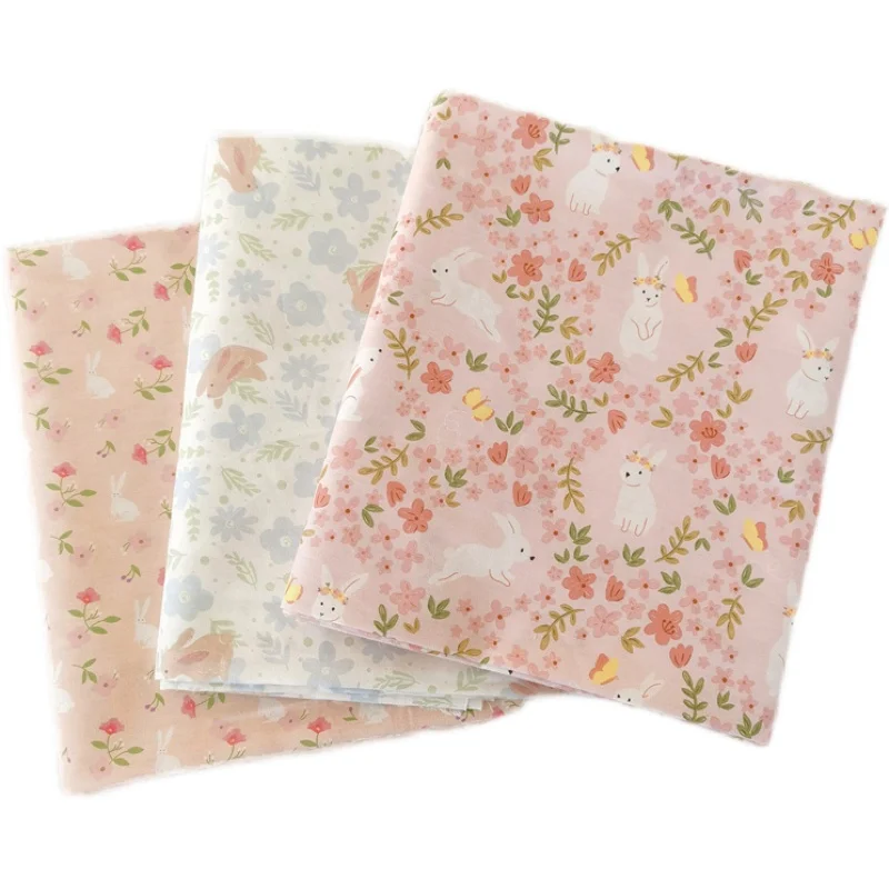 235x50 см хлопковая саржевая ткань с цветочным принтом кролика постельное белье