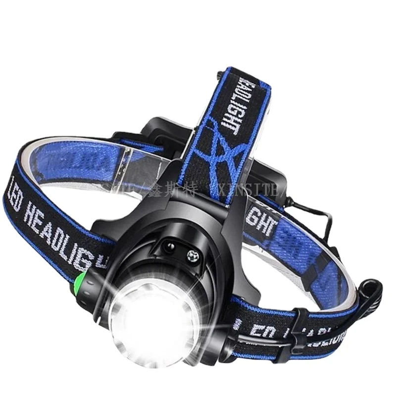 

Led Headlamp USB Sensor Head-Mounted T6 Strong Charging Headlight Led Zoom Outdoor Mountaineering Night Fishing Light Camping