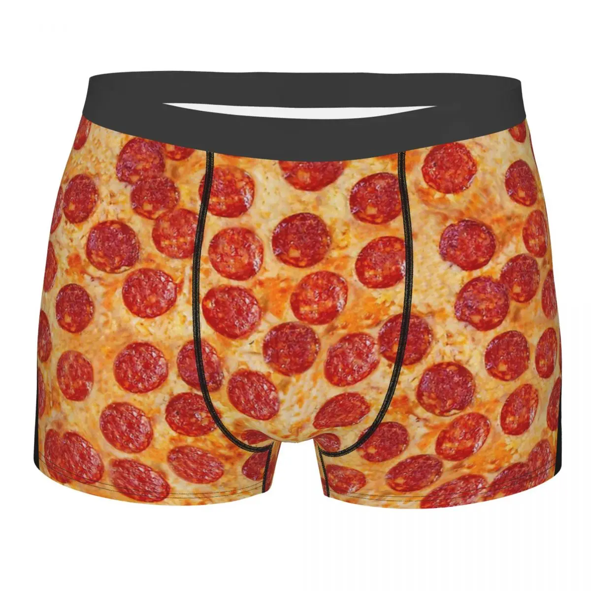 Трусы мужские из хлопка с принтом в виде пиццы |