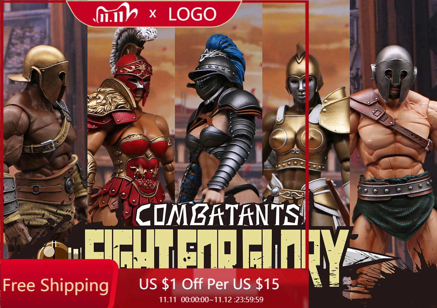 

XesRay Ancient Rome Spartacus Combatants The 3rd Lineup Female Gladiator Fight For Glory Action Figure Toys