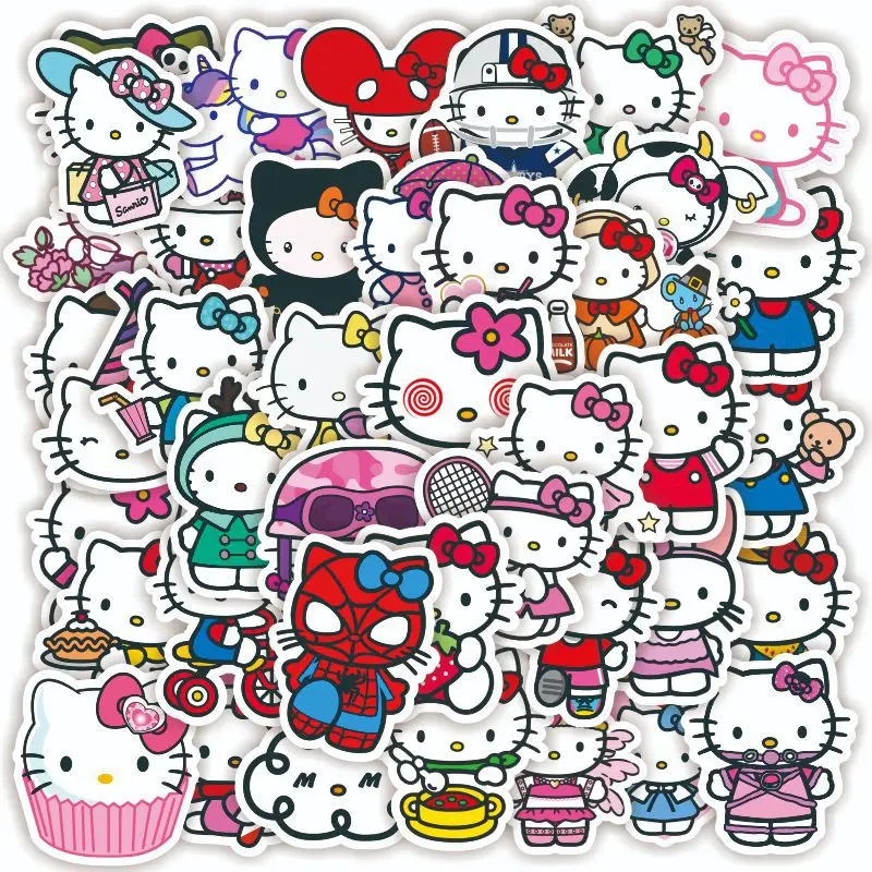 

50/63 шт. Новый мультяшный милый бант, Hellokitty, девушка, Сердце, телефон, чехол, морозильная камера, мотоциклетная Водонепроницаемая наклейка