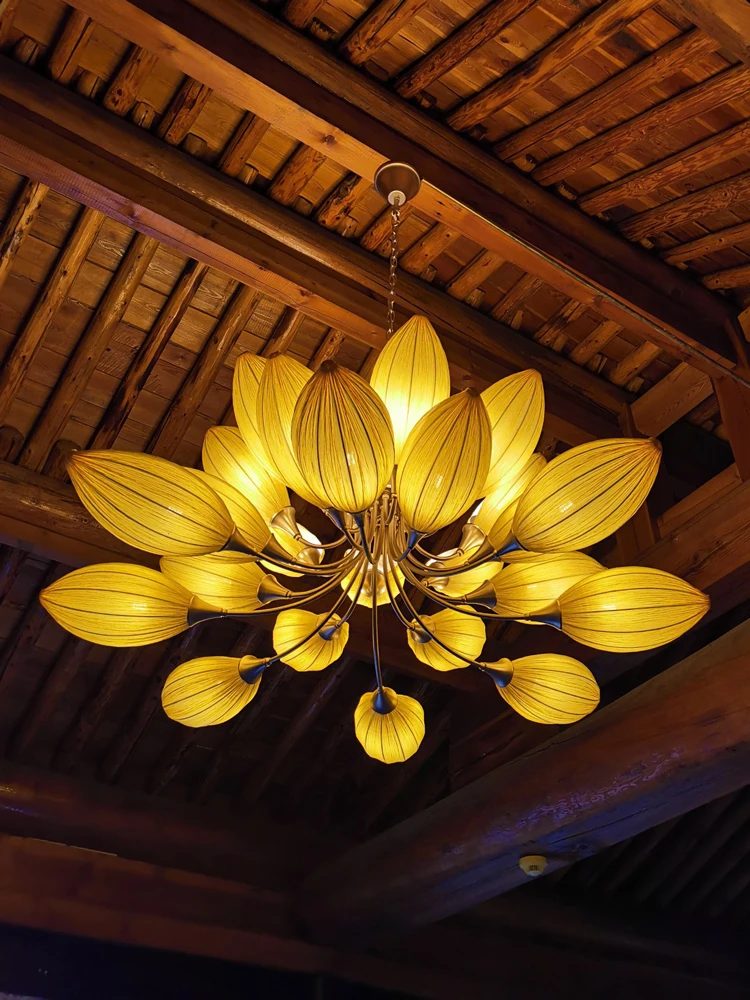 Люстра для чайной комнаты Новая китайская лампа гостиной коридор в Юго-Восточной