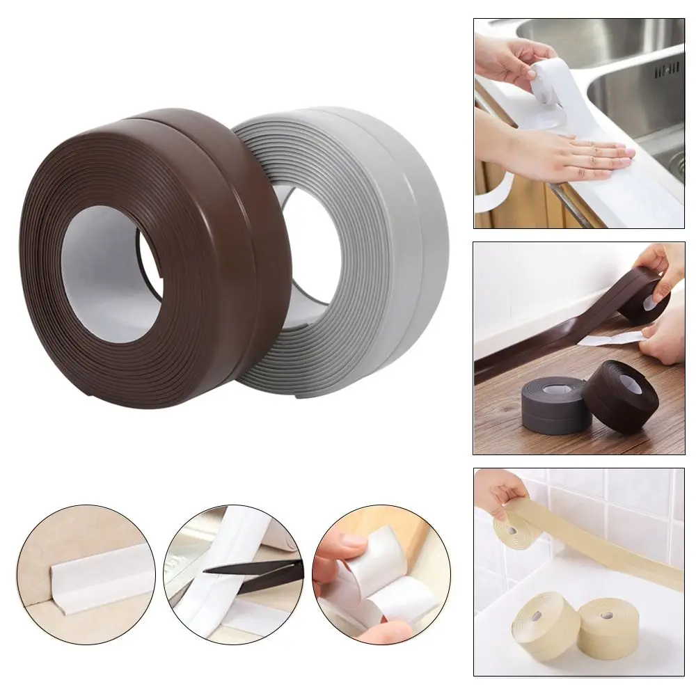 

New Bathroom Wall Corner Sealing Strip Waterproof PVC Self Adhesive Kitchen Sink Edge Seal Tape 3.2m