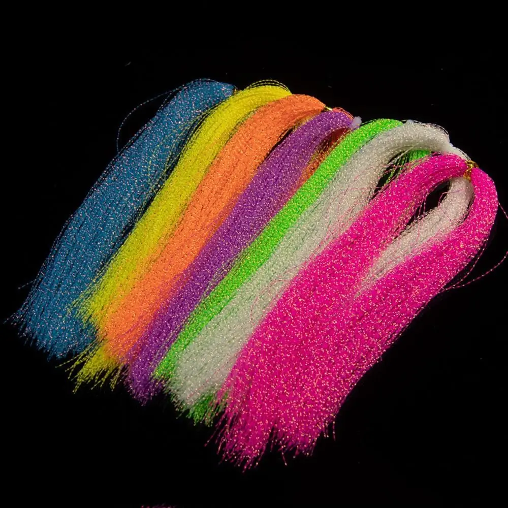 

Hooks Line Twisted Flashabou Hook Decorating Assist Hook Tying Lure Making Material Crystal Flash Strands Fly Fishing Tinsel