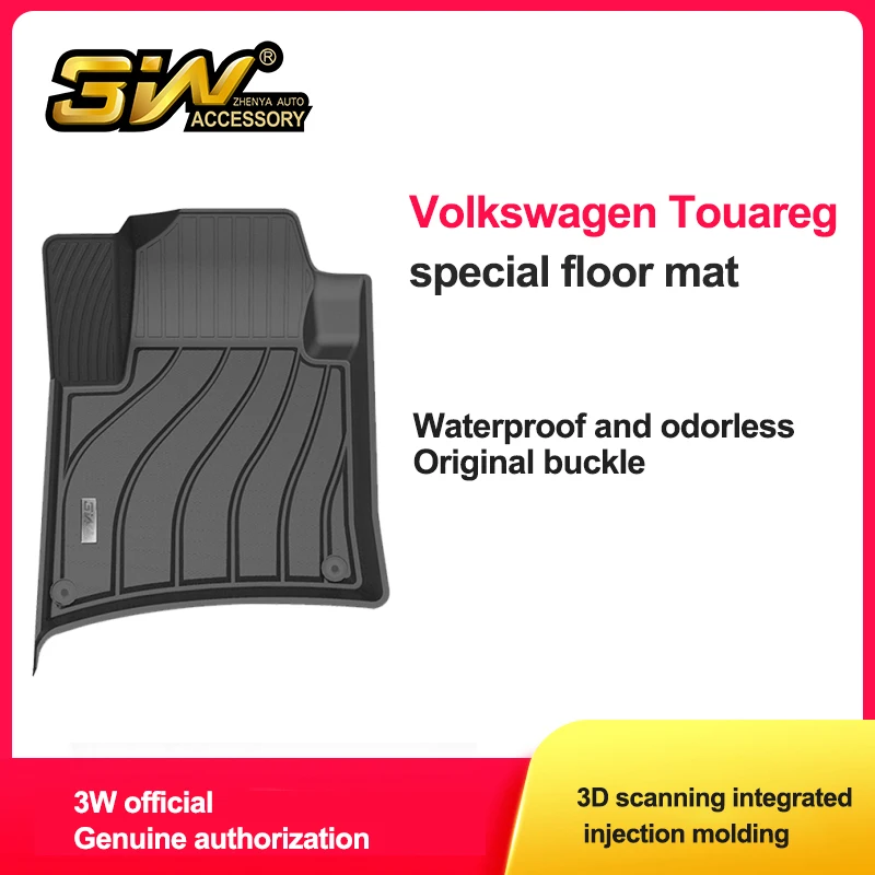 

3W TPE Car Mat Carpet Suitable For Volkswagen New Touareg Foot Pad Special Car Interior Accessories Original Rubber 2022 Models