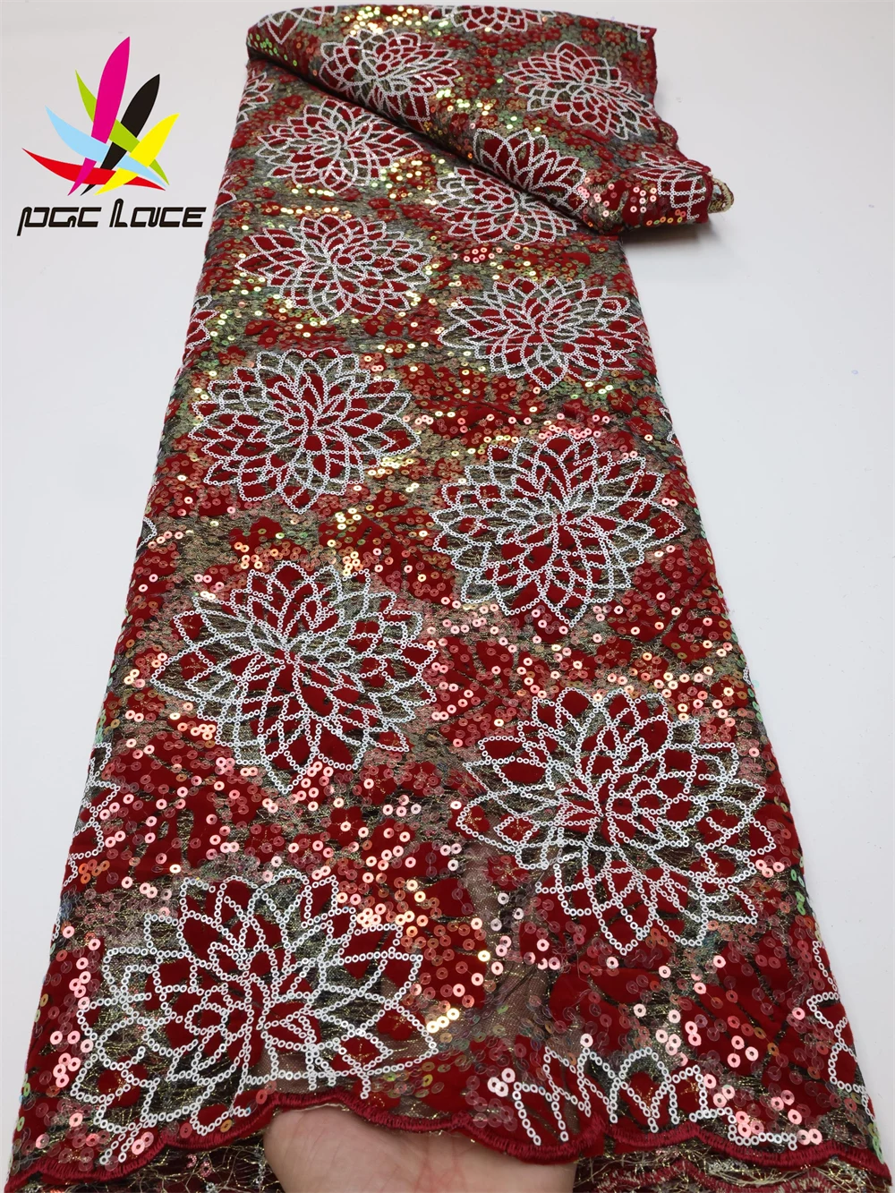 PGC африканская кружевная ткань 2022 Высококачественный кружевной материал
