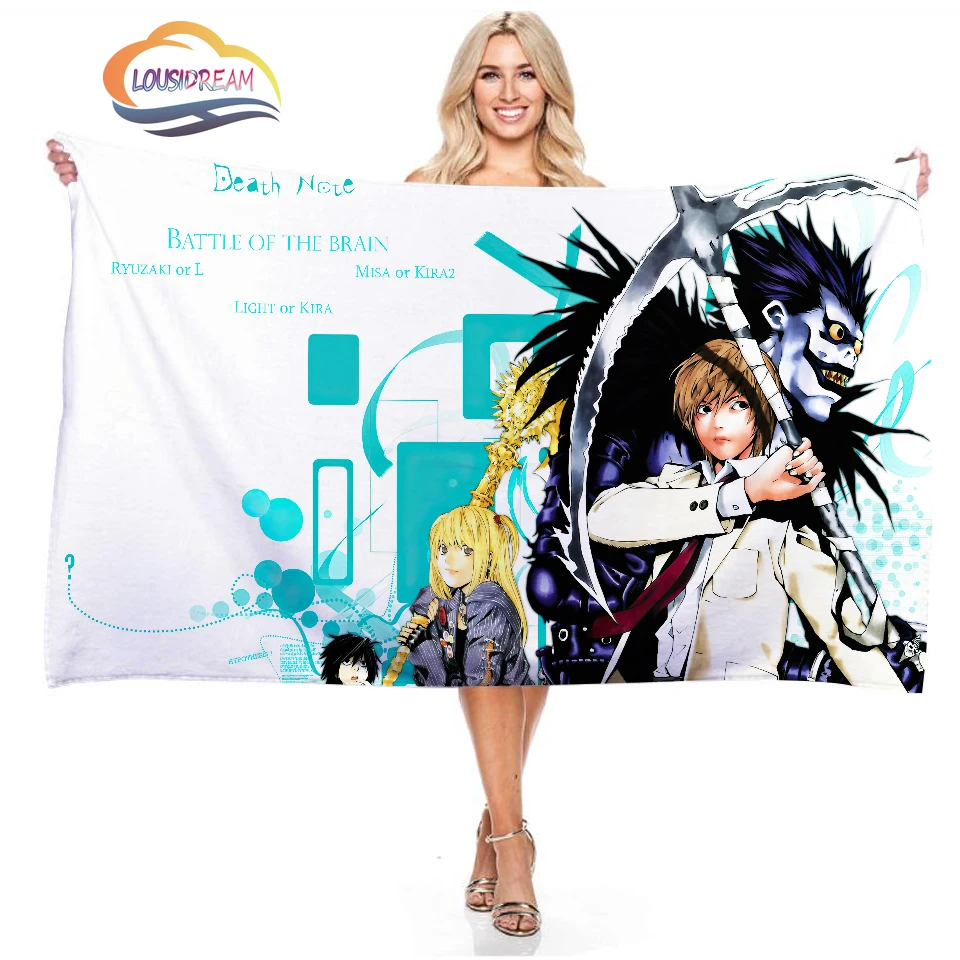 

Comics DEATH NOTE；デスノートBeach Towel European and American Printed Beach Towel Soft Bath Towel