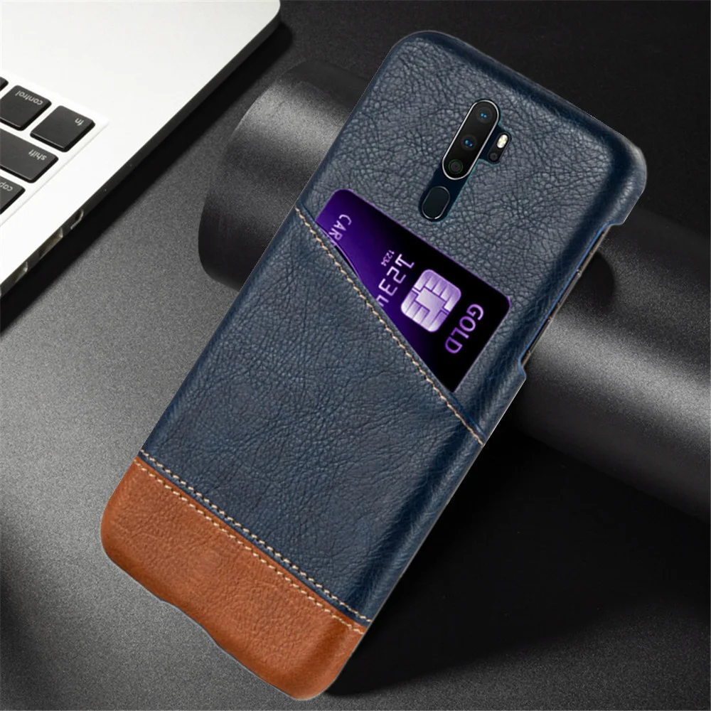 

Luxury Case For OPPO A5 A9 2020 A11x Case Mixed Splice PU Leather Credit Card Holder Cover For OPPOA5 OPPOA9 OPPO A 9 2020 Funda