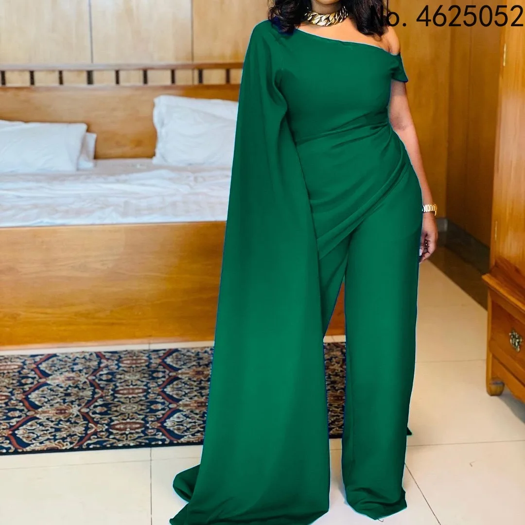 

Formal Jumpsuits for Women Elegant Solid One Shoulder High Waisted Fashion Elegant Evening Night Party Club Rompers Jumpsuits