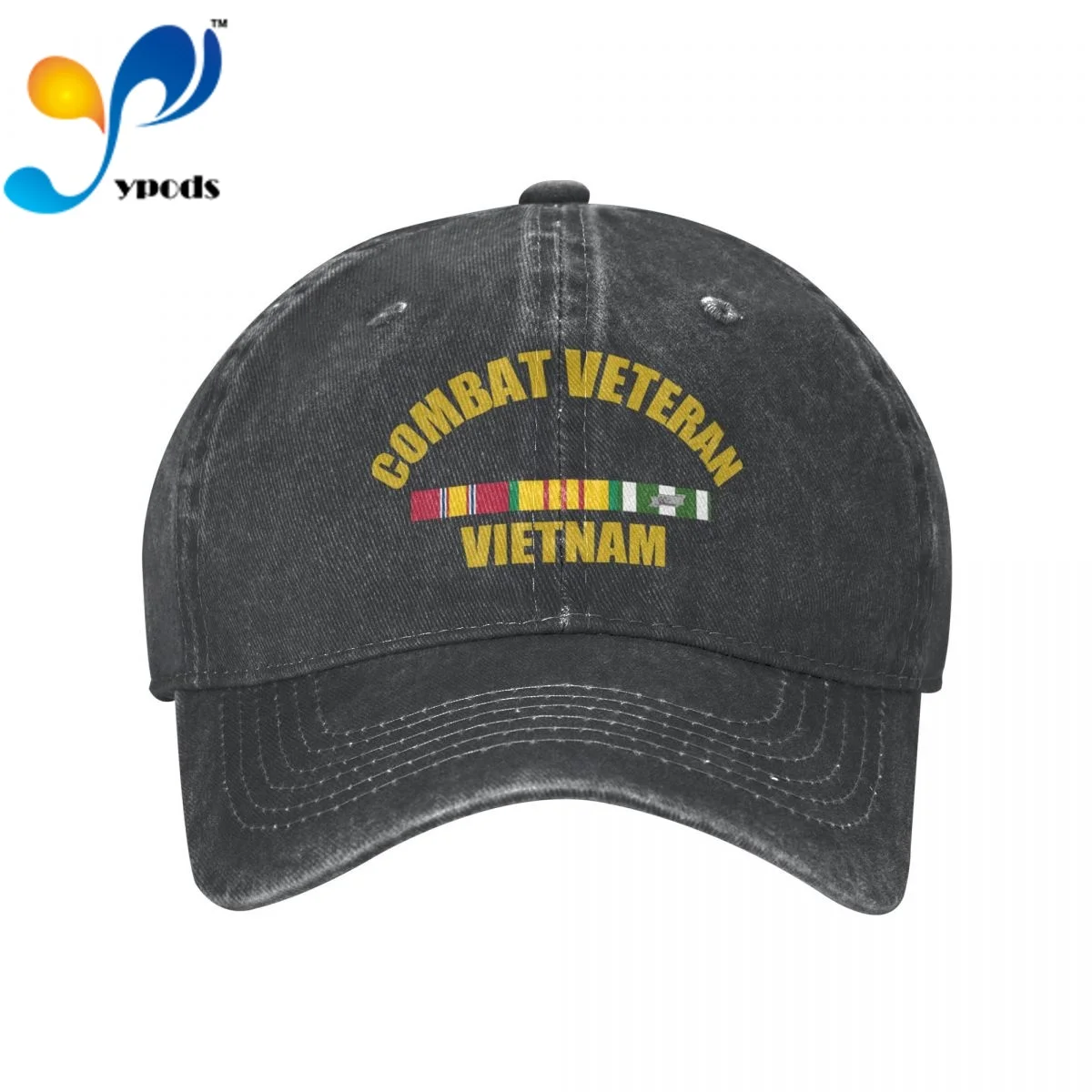

Combat Veteran Vietnam With Ribbons Cotton Cap For Men Women Gorras Snapback Caps Baseball Caps Casquette Dad Hat