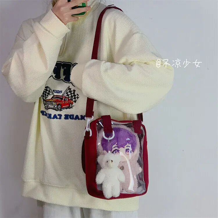 

Прозрачная сумка-мессенджер для женщин, милая ручная сумка через плечо, 25 см