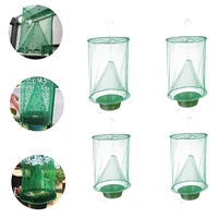 reusable hanging fly catcher garden fly insect trap folding insect bug catching cage hanging flycatcher for home outdoor