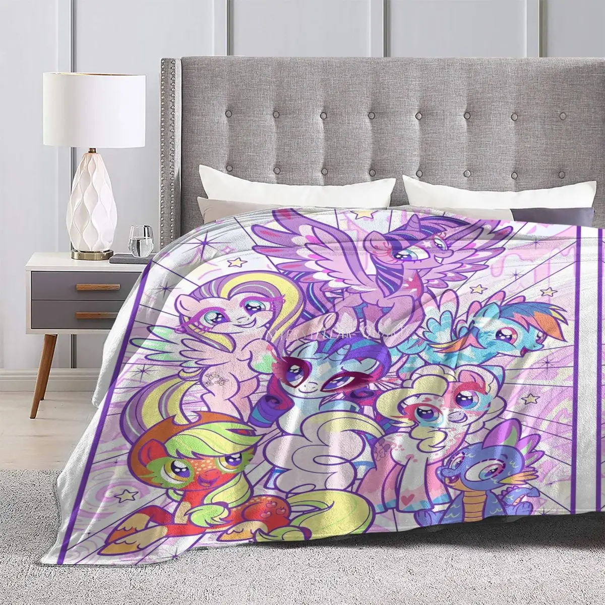 Теплое мягкое одеяло My Little Pony с рисунком аниме дорожное плюшевое узором уличное