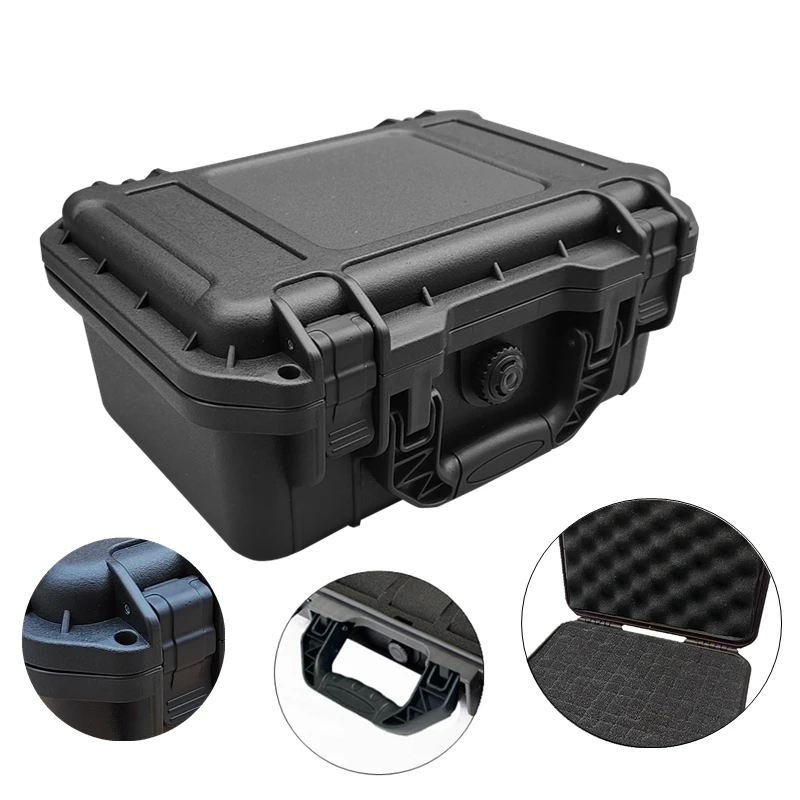 

Box Portable Equipment 215x165x95mm Box Safety Case Waterproof Protection Camera Plastic Shockproof Instrument W/sponge Tool